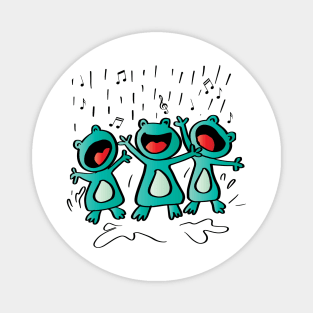 Singing Cartoon Frog Magnet